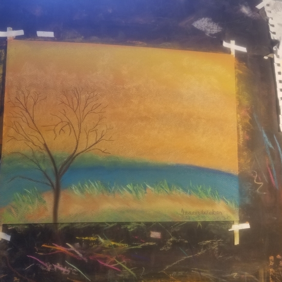 Lonely Riverside Tree painting original artwork - Picture 4 of 4